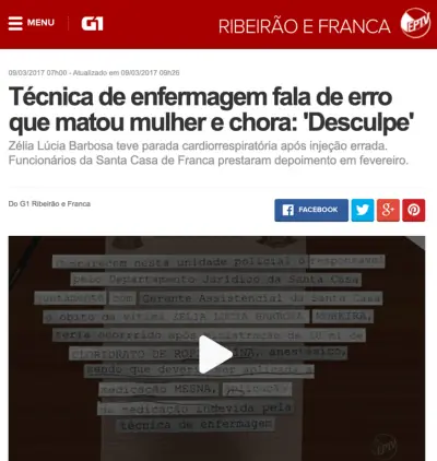 Notícia sobre dosagem e administração